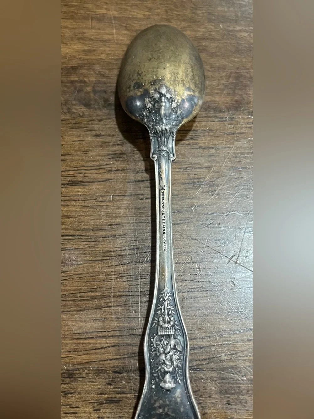 Tiffany and Co Olympian Pattern Sterling Silver Tea Spoon 6
